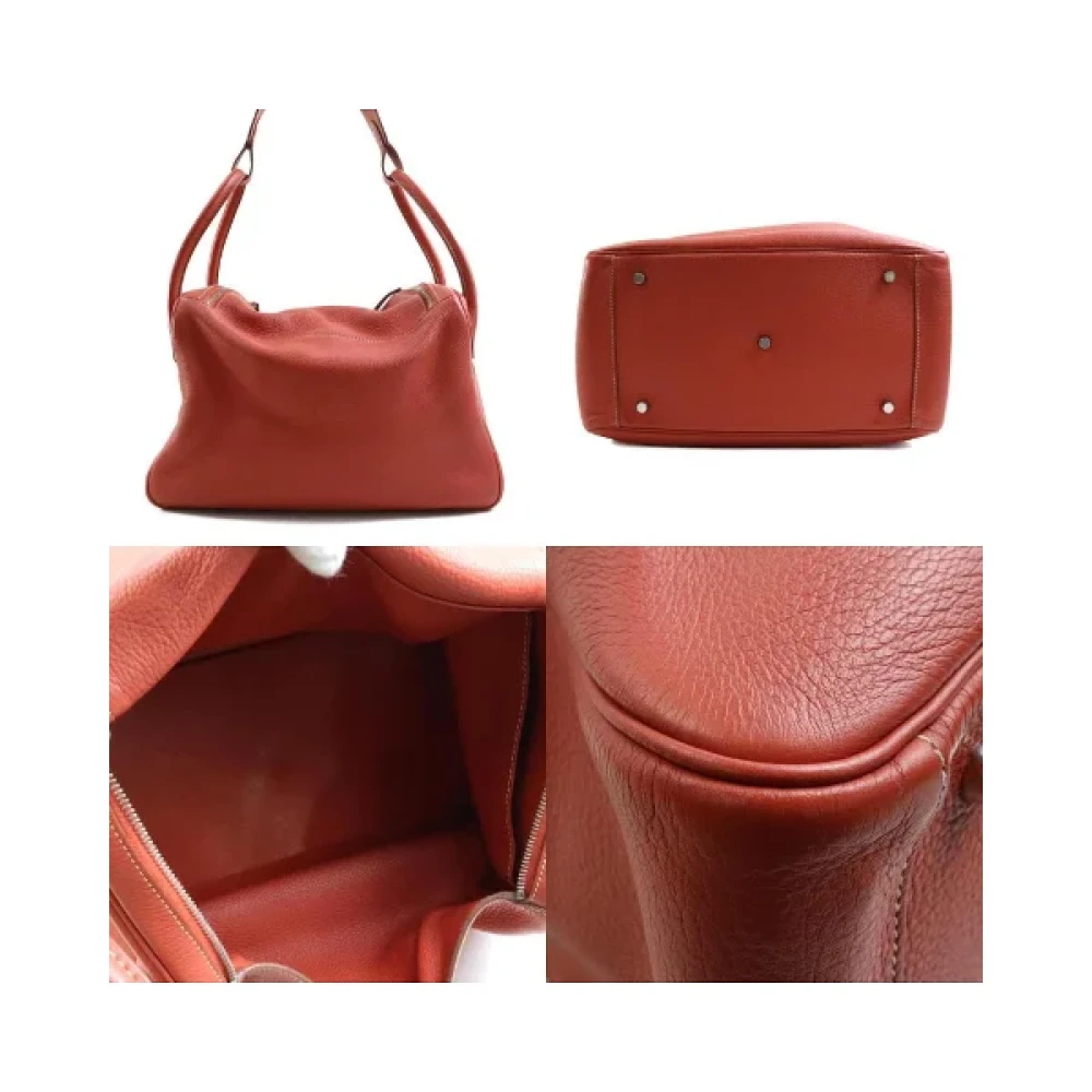 Hermès Vintage Pre-owned Leather shoulder-bags Red Dames