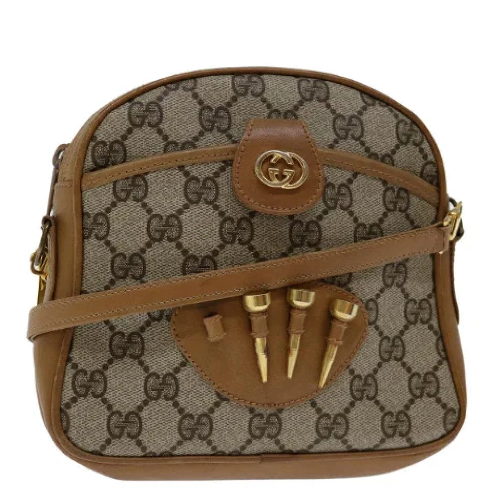 Gucci Vintage Pre-owned Leather gucci-bags Beige Dames