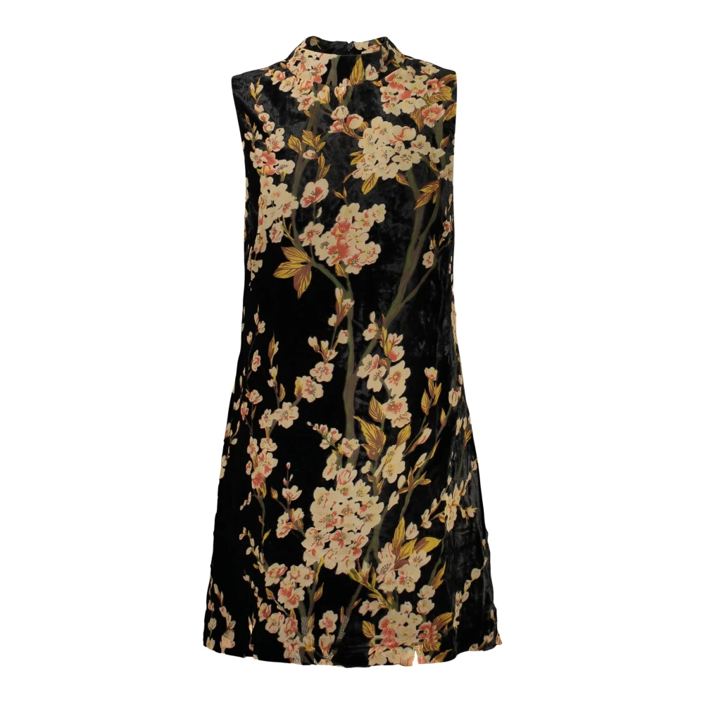 Velvet floral dress - BLACK - L - Image 4