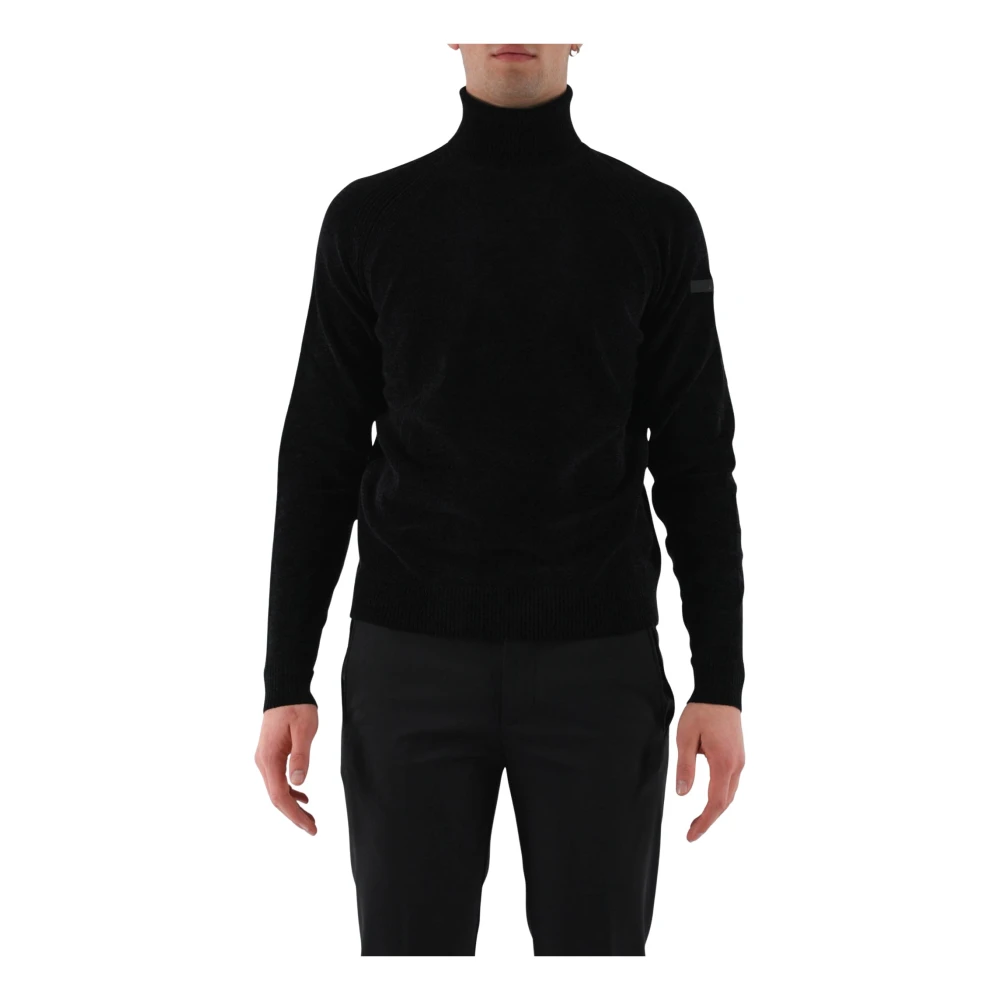 RRD Fluweel hoge hals trui Black Heren
