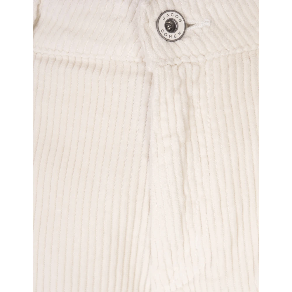 Jacob Cohën Witte Velvet Barrel Fit Broek White Dames