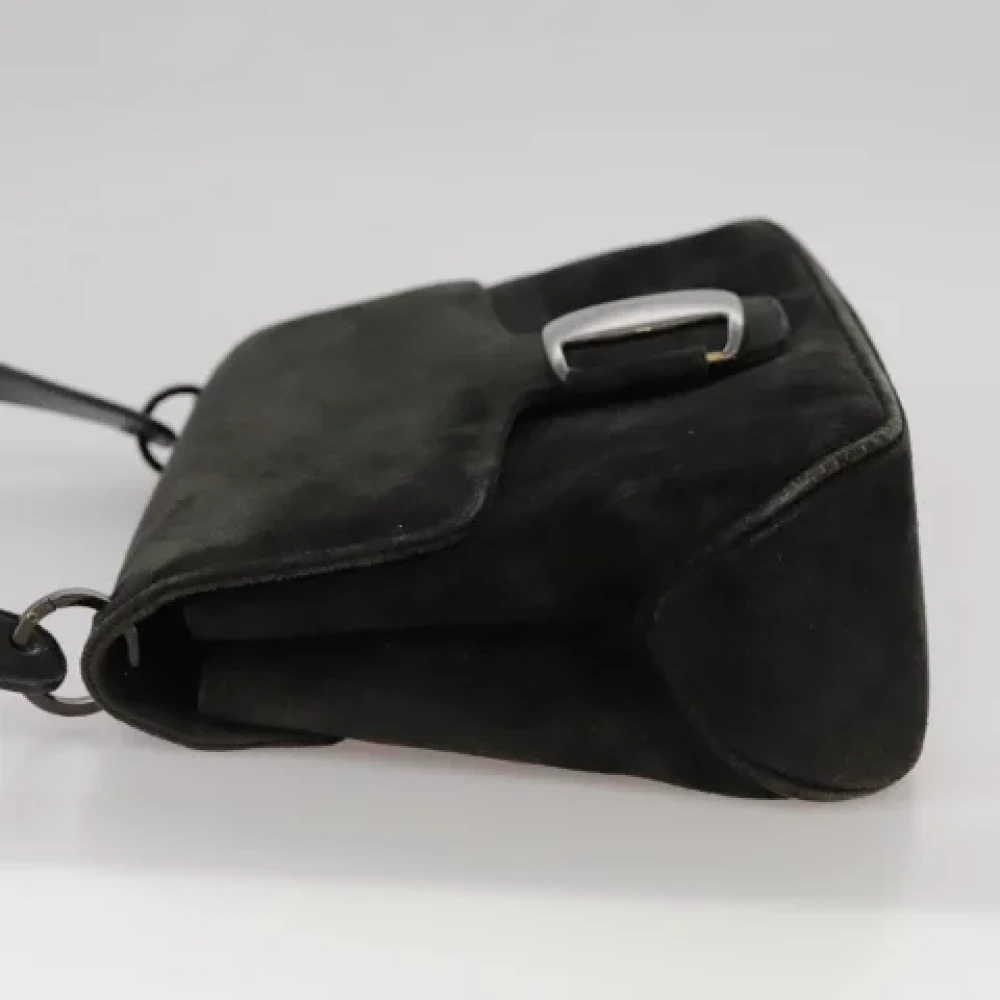 Salvatore Ferragamo Pre-owned Suede shoulder-bags Black Dames
