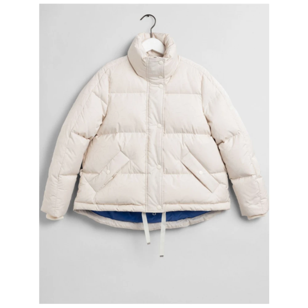 Gant Oversized Bedrukte Donsjas White Dames