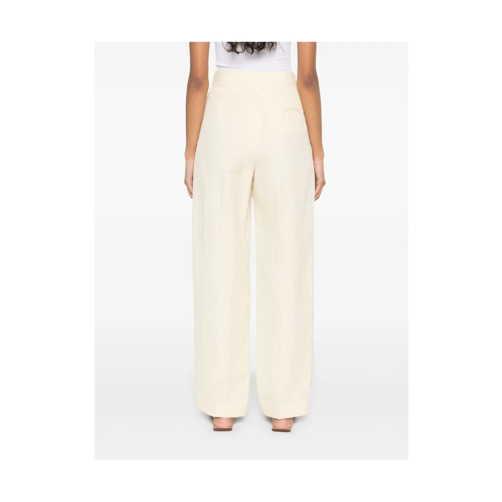 Blazé Milano Boter Gele Broek met Plooidetails Yellow Dames