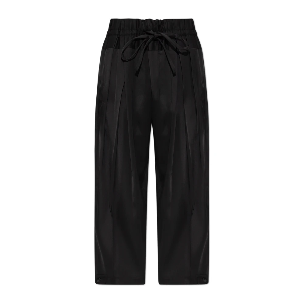 Jil Sander Broek met zijde-afwerking Black Dames