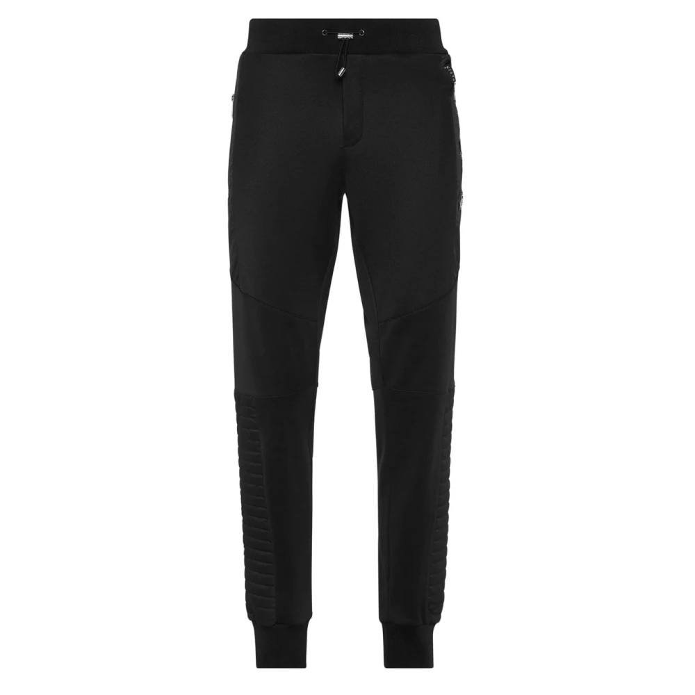 Philipp Plein Men's Black Sporty Joggers With Unique Design - Sweatpants - L - Trousers