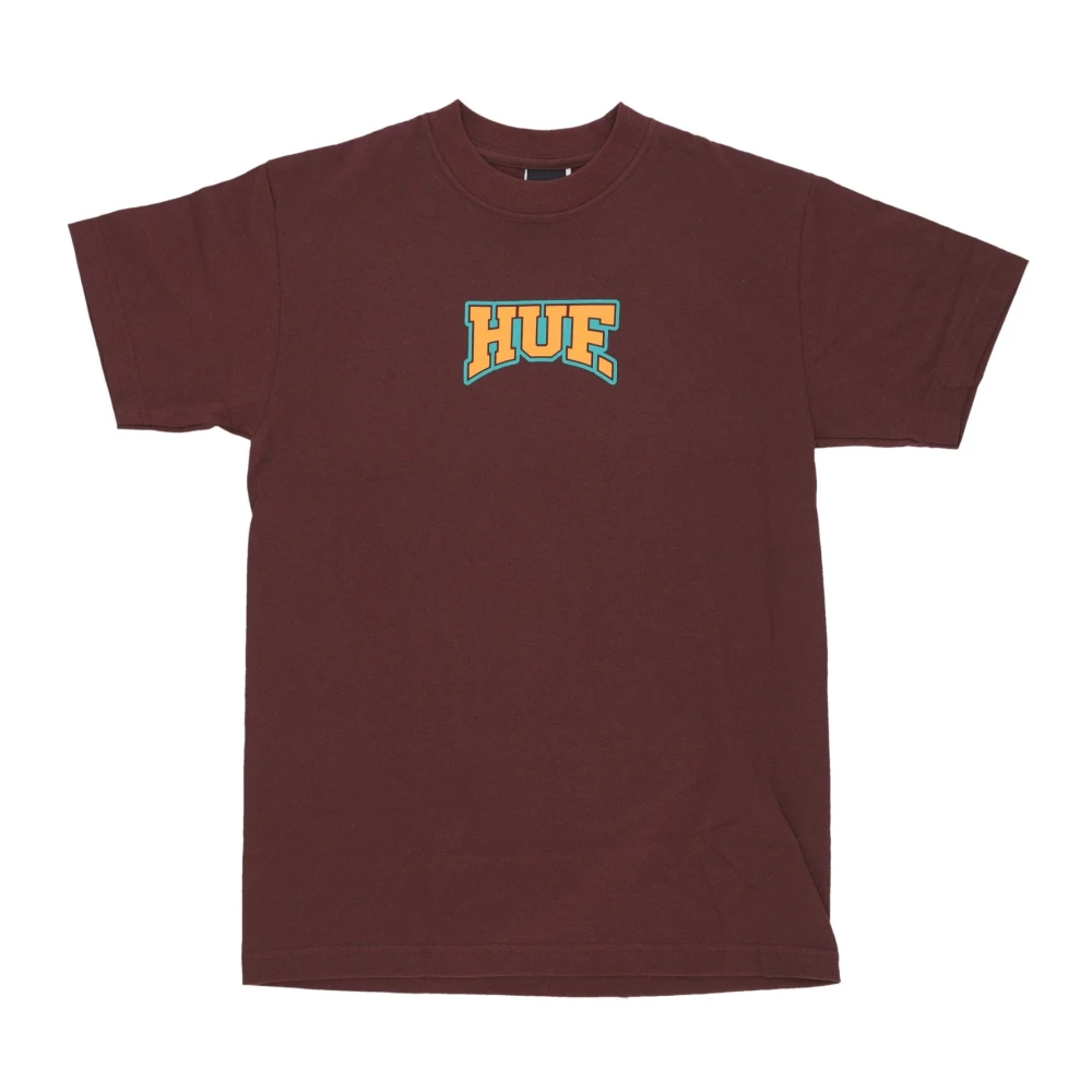 HUF Aubergine Home Team Tee Korte Mouw Purple Heren