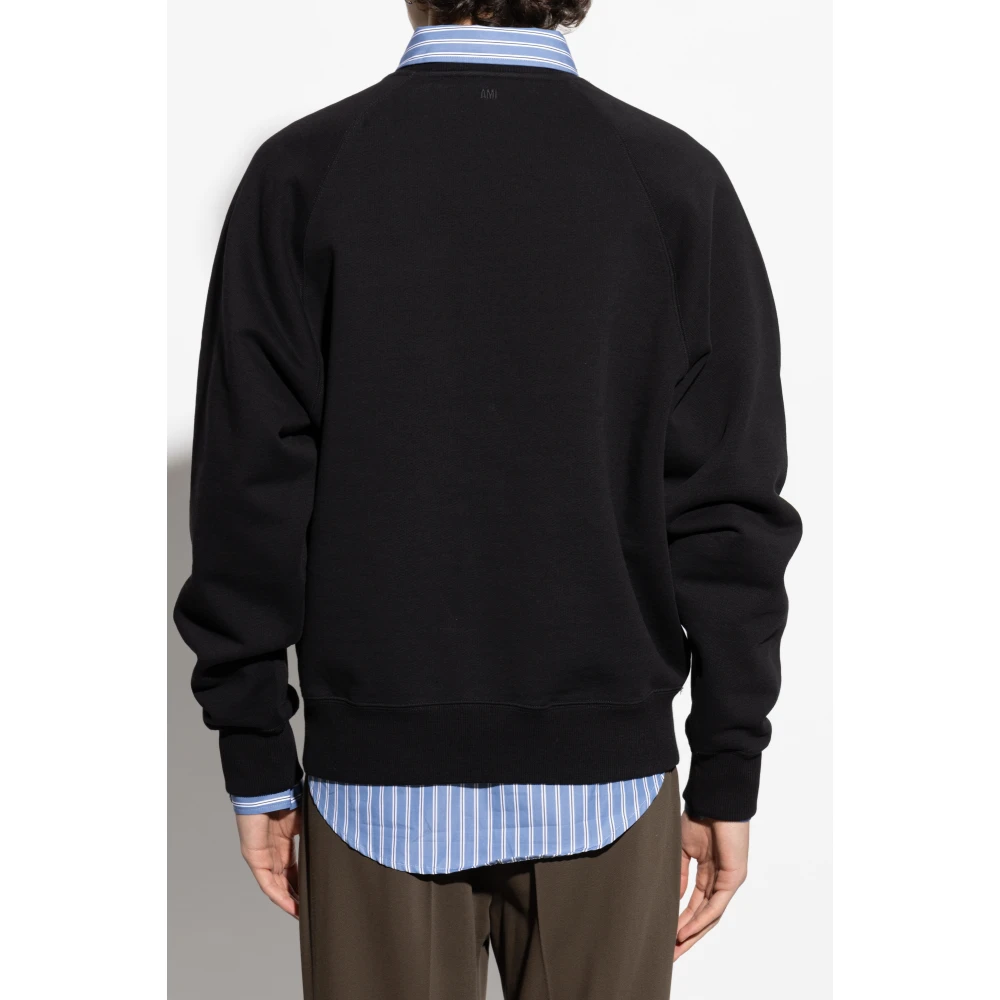 Ami Paris Sweatshirt met logo Black Heren