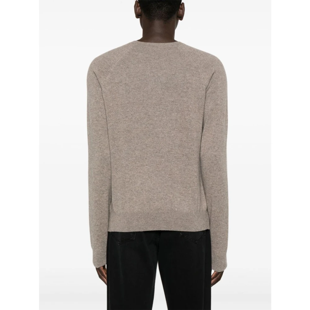 Saint Laurent Beige Crewneck Cashmere Sweater Beige Heren