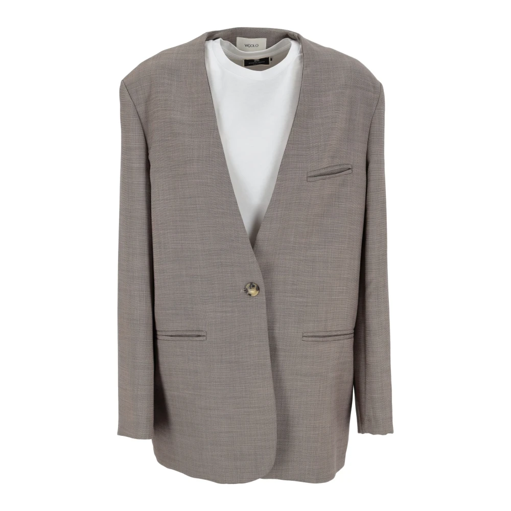 ViCOLO - Jackets > Blazers - Gray - ViCOLO - Modalova