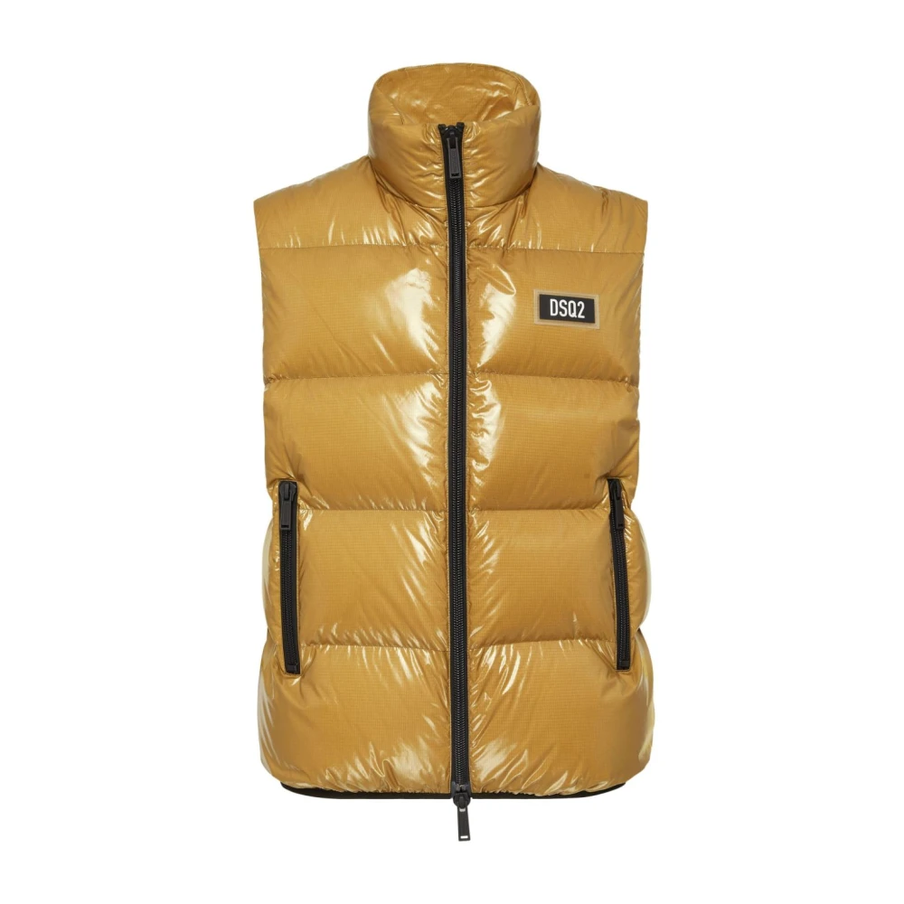 Dsquared2 Sportieve Khaki Vest Yellow Heren