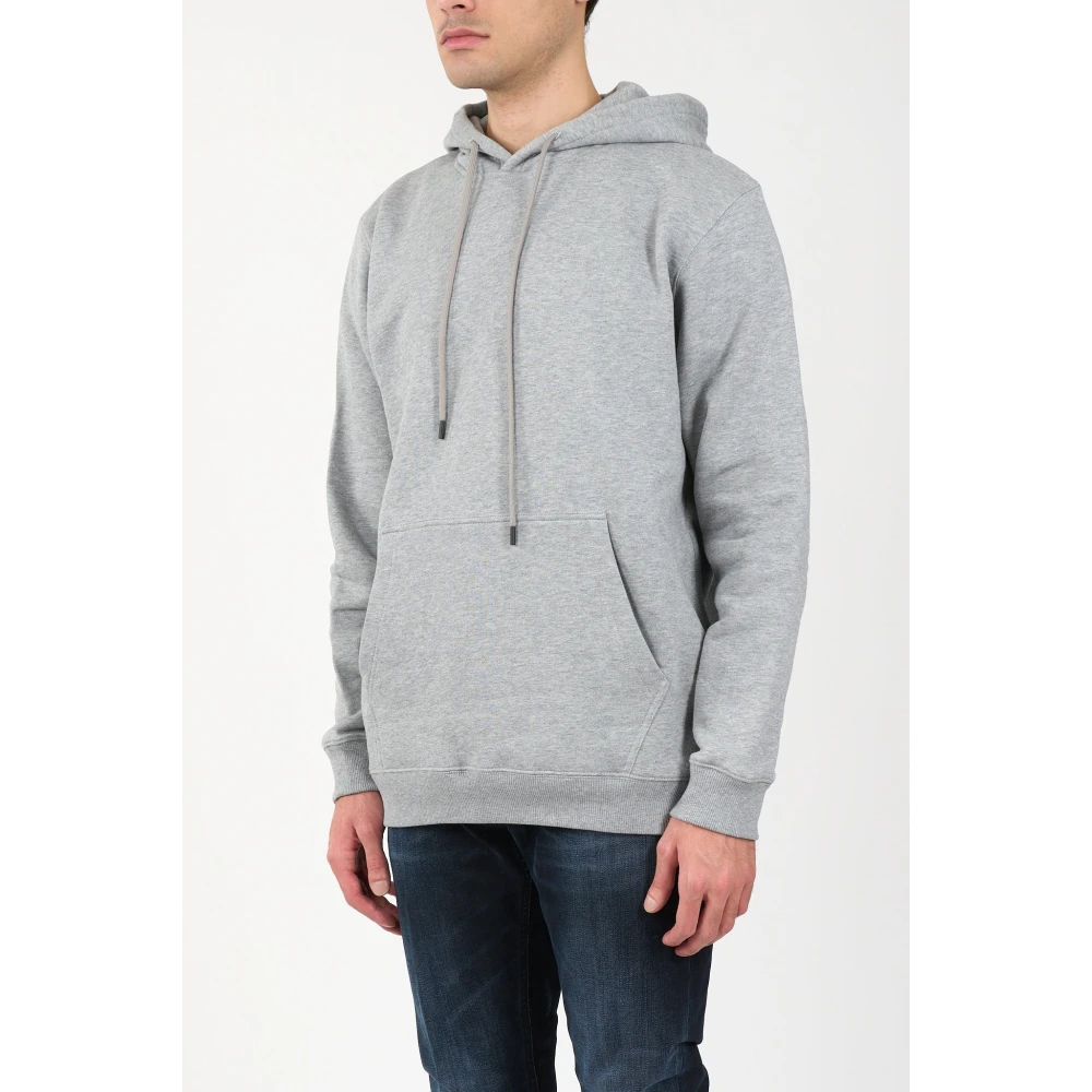 Dondup Katoenen hoodie met voorzak Gray Heren
