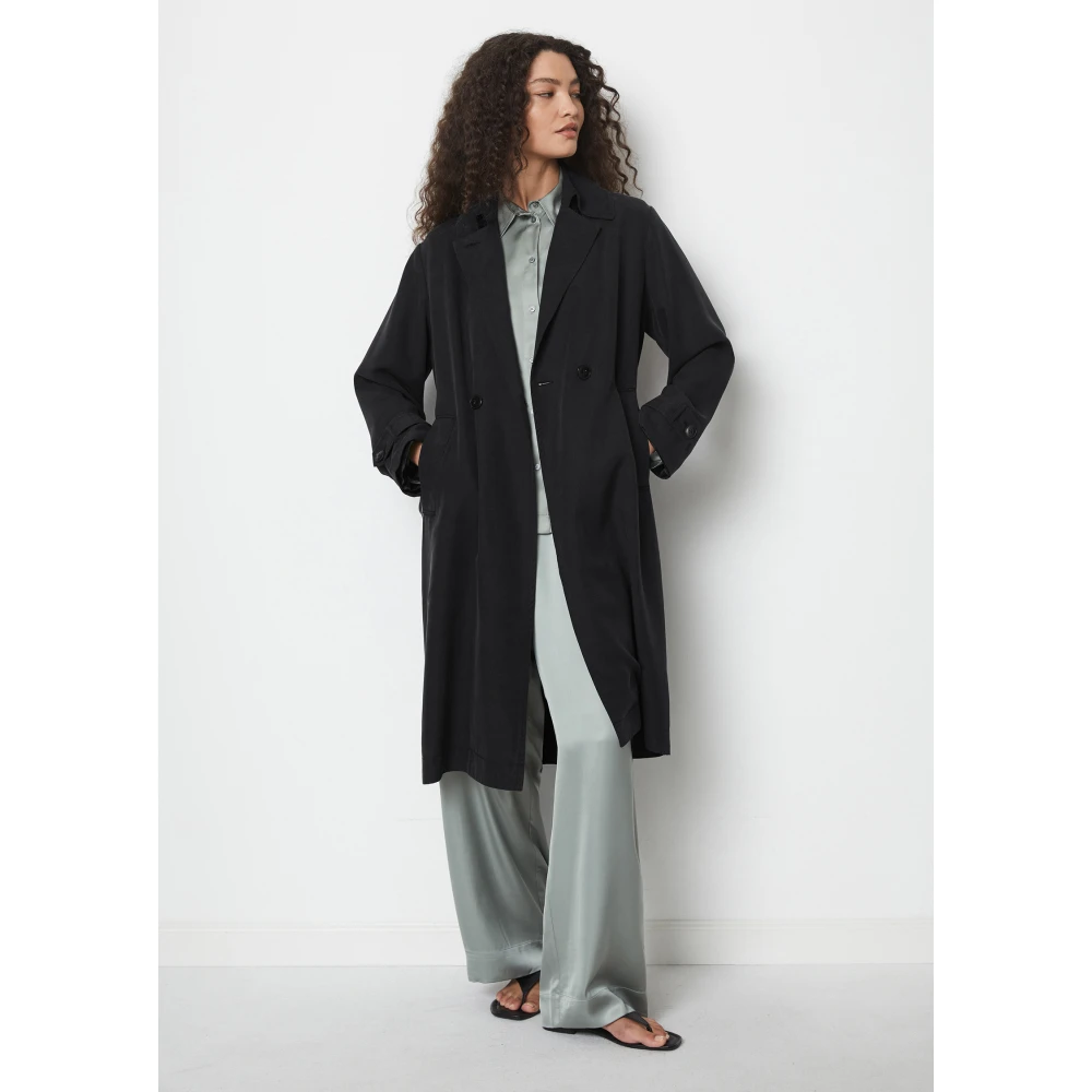 Marc O'Polo Flowing Car Coat regular Black Dames