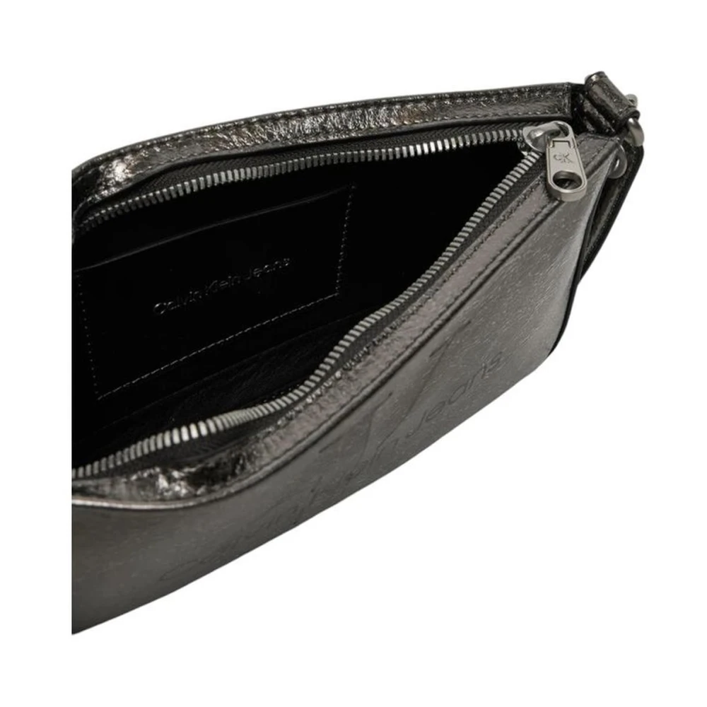 Calvin Klein Jeans Stijlvolle Polyethyleen Handtas Dames Collectie Gray Dames