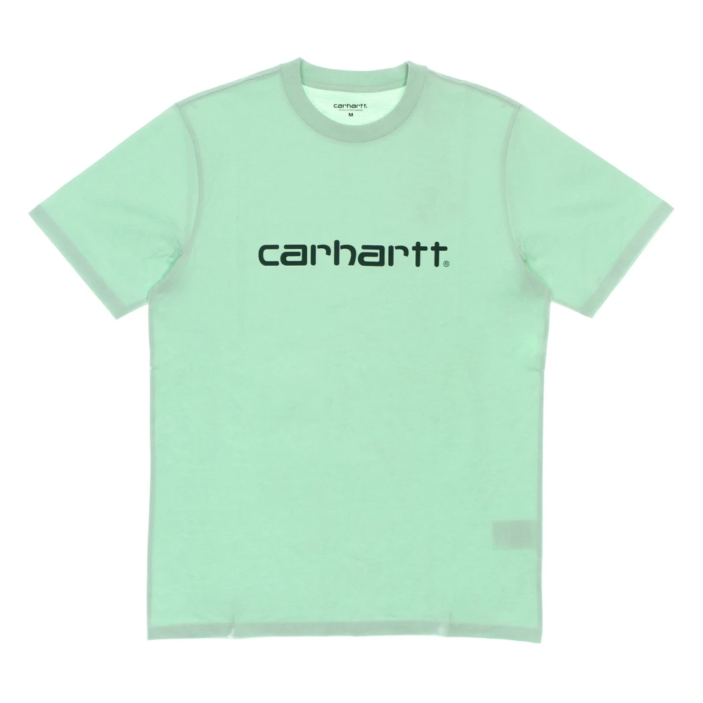 Carhartt WIP Script Tee Pale Spearmint Hedge Shirt Green Heren