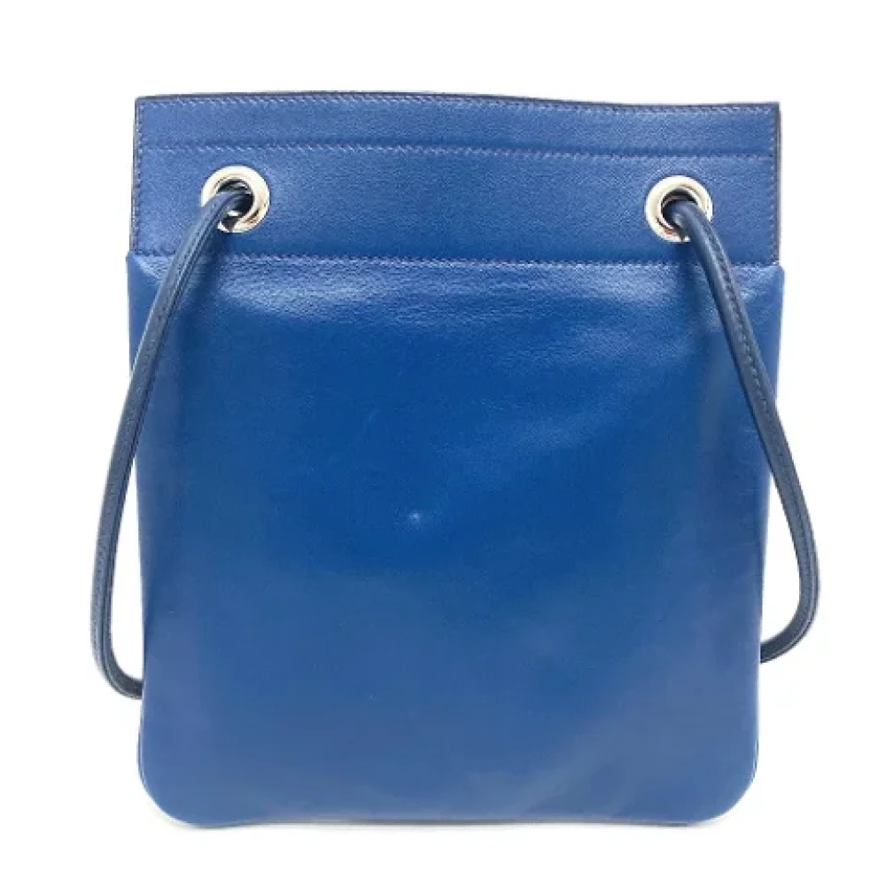 Hermès Vintage Pre-owned Fabric shoulder-bags Blue Dames