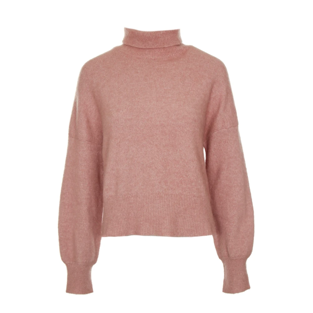 Samsøe Fluffy Turtleneck Pullover Nola Pink Dames
