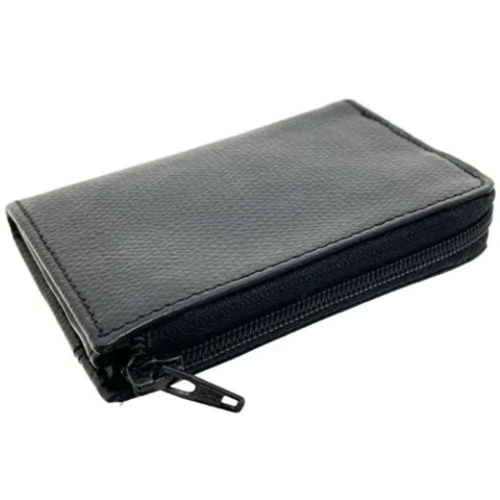 Dior Vintage Pre-owned Leather wallets Black Dames