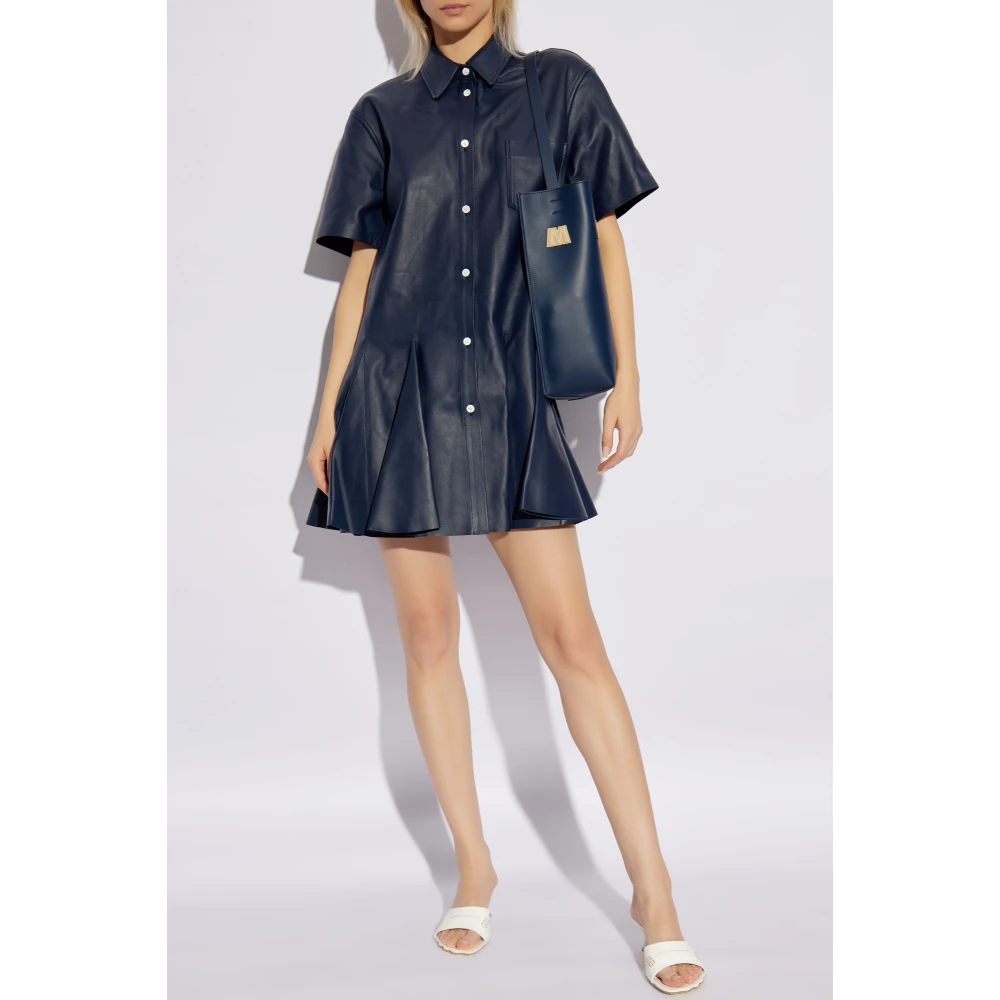 Marni Leren jurk Blue Dames