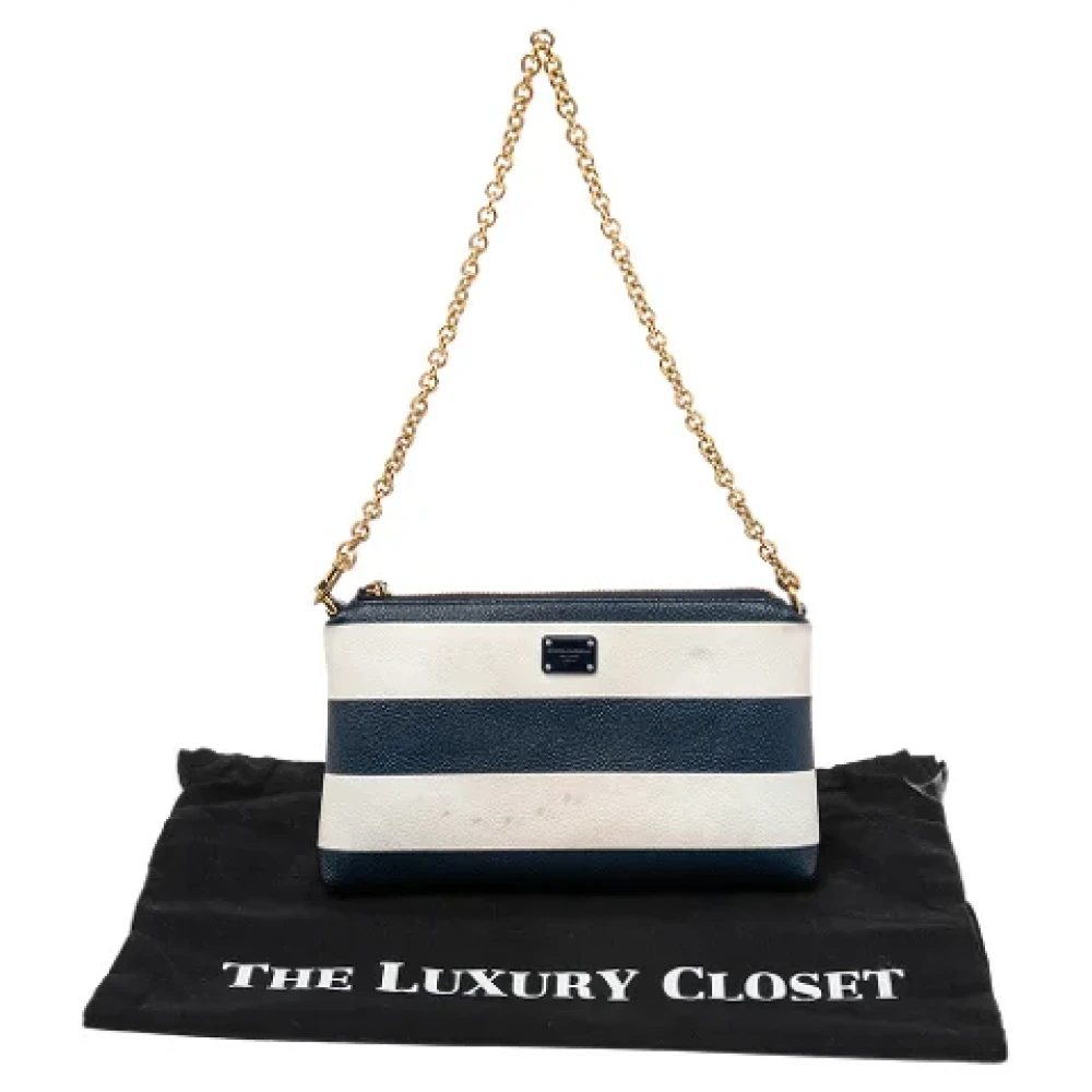 Dolce & Gabbana Pre-owned Leather shoulder-bags Blue Dames