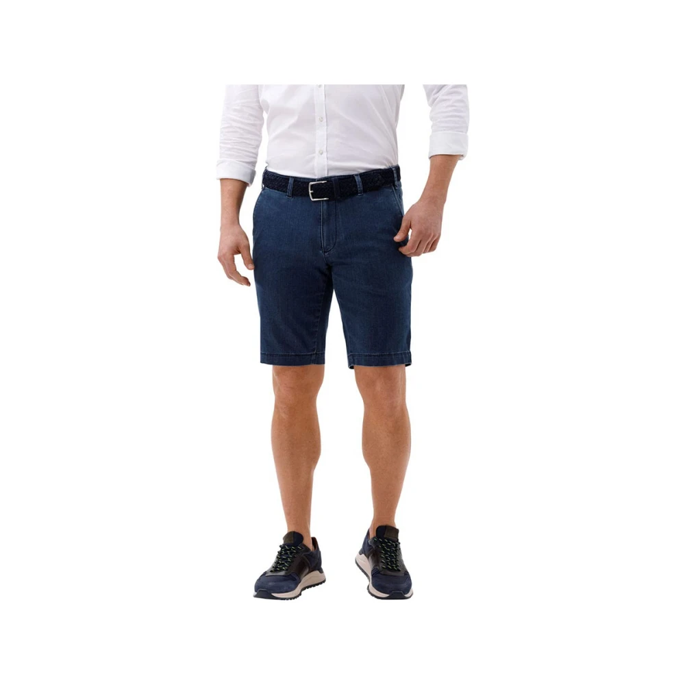 BRAX Blauwe Shorts Stijl Burt Blue Heren