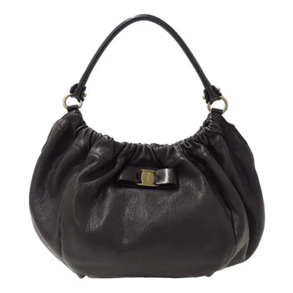 Salvatore Ferragamo Pre-owned Leather handbags Black Dames
