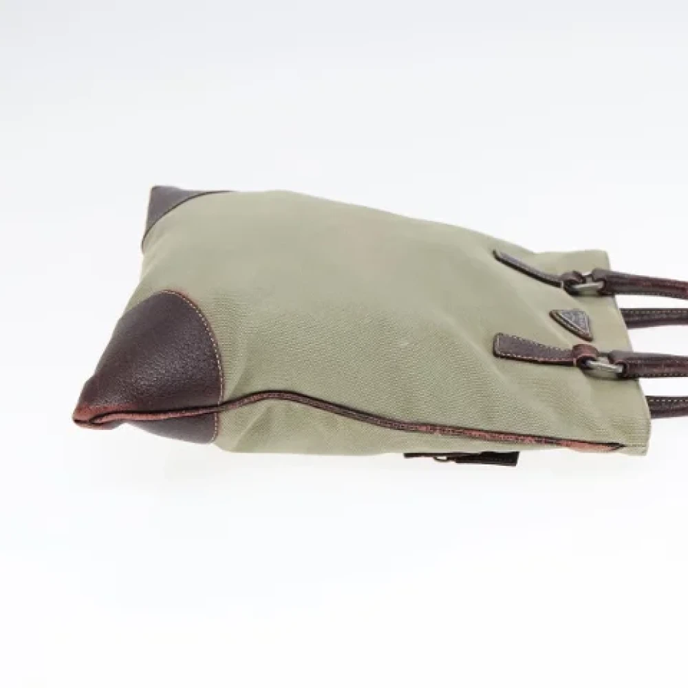 Prada Vintage Pre-owned Canvas handbags Green Dames