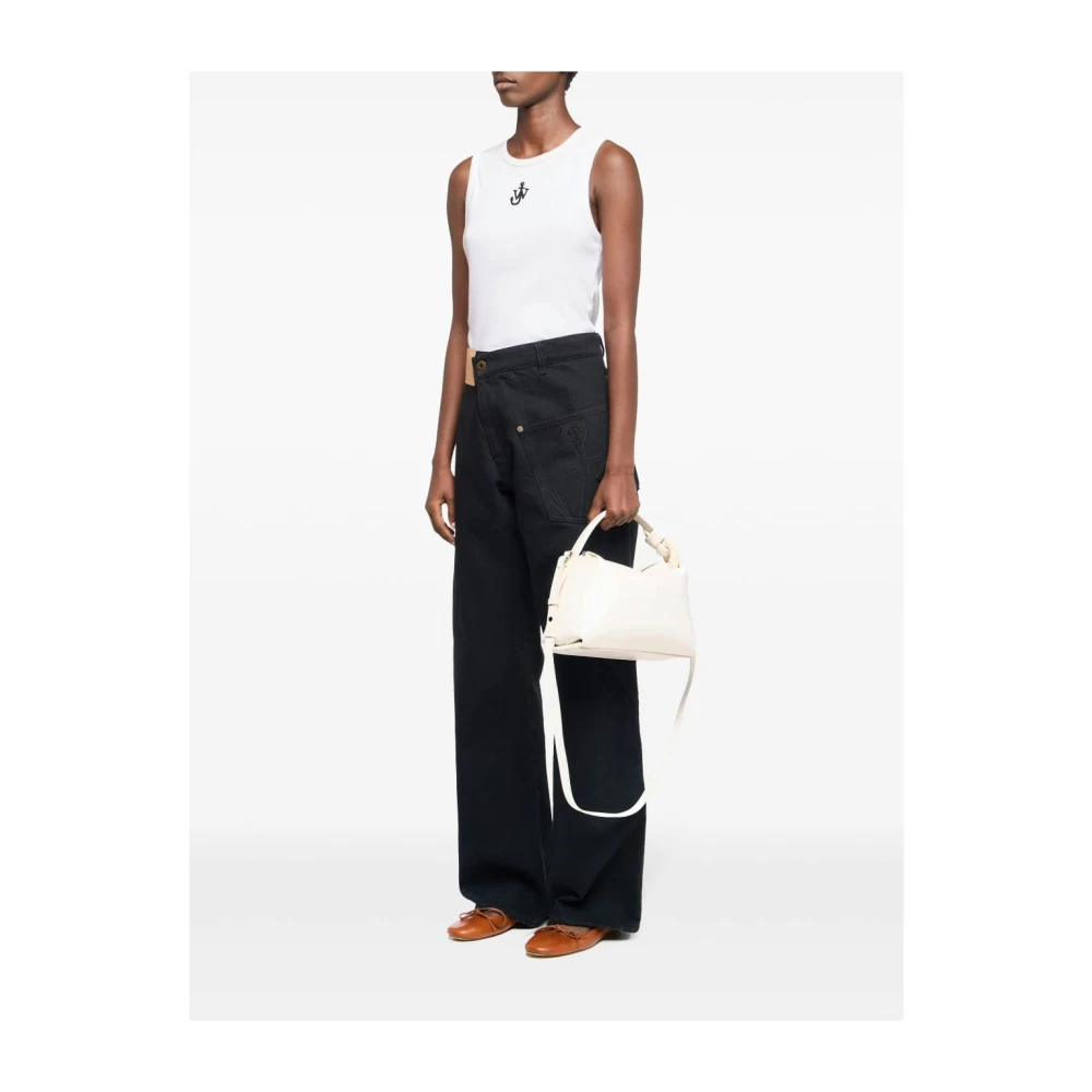 JW Anderson Gestructureerd Lederen Witte Top Handvat Tas White Dames