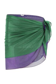 Två-ton stretch nylon sarong kjol