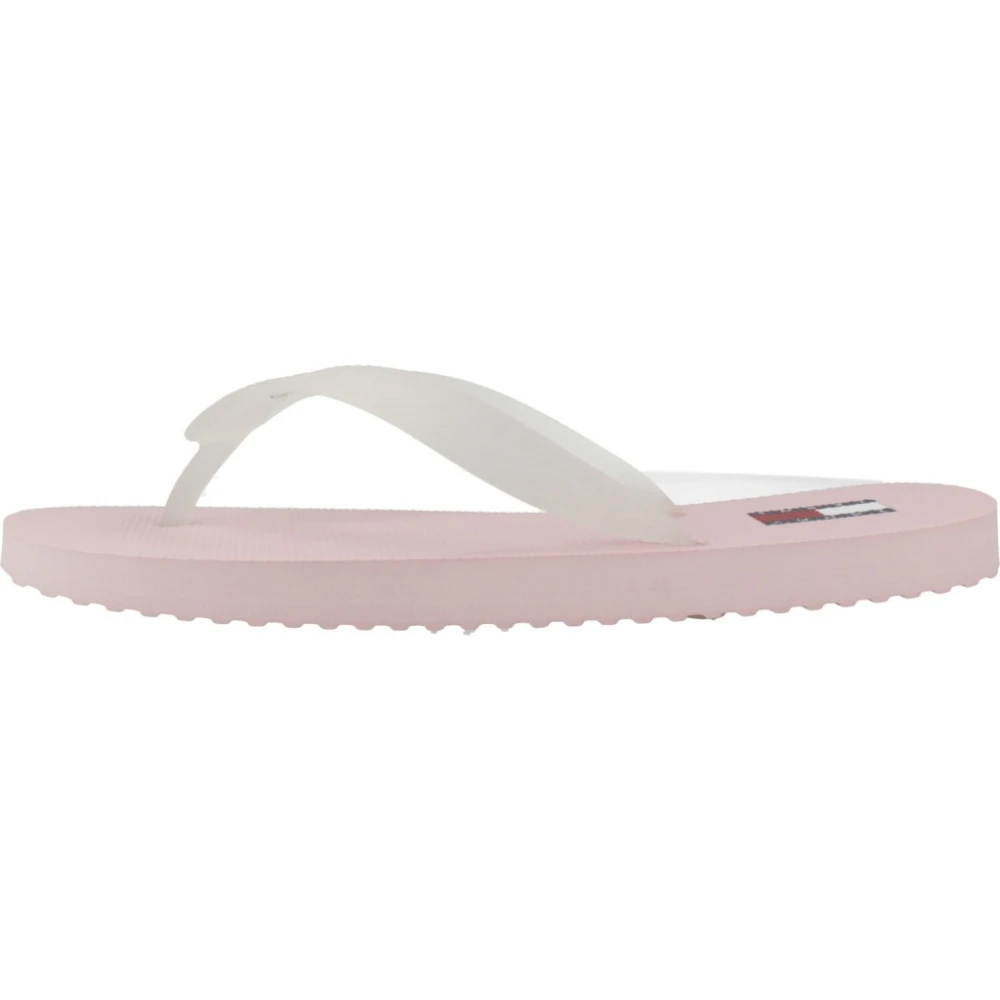 Tommy Jeans Logo Flip Flops Pink, Dam