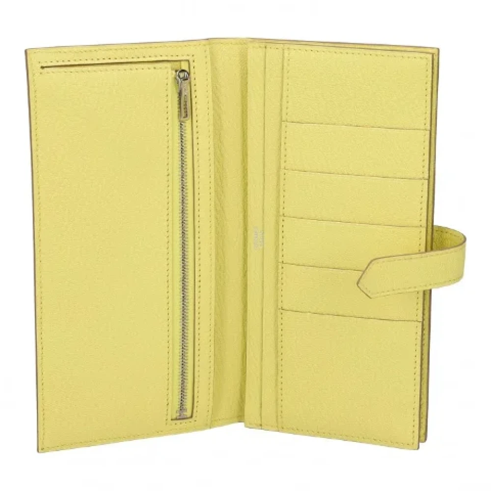 Hermès Vintage Pre-owned Fabric wallets Yellow Dames