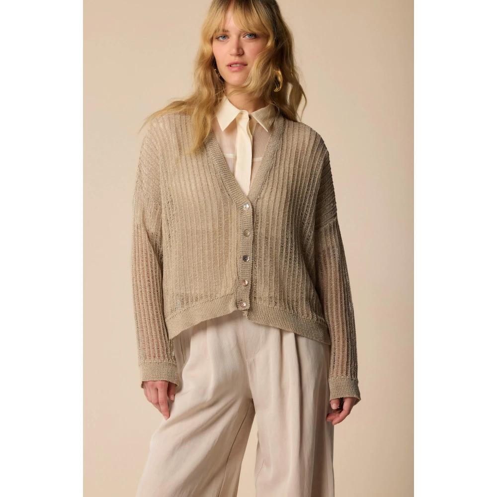 Kocca Stijlvolle Cardigans voor Vrouwen Beige Dames