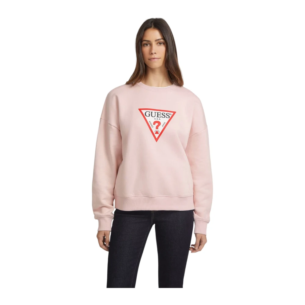 Guess Crewneck Sweatshirt Pink Dames