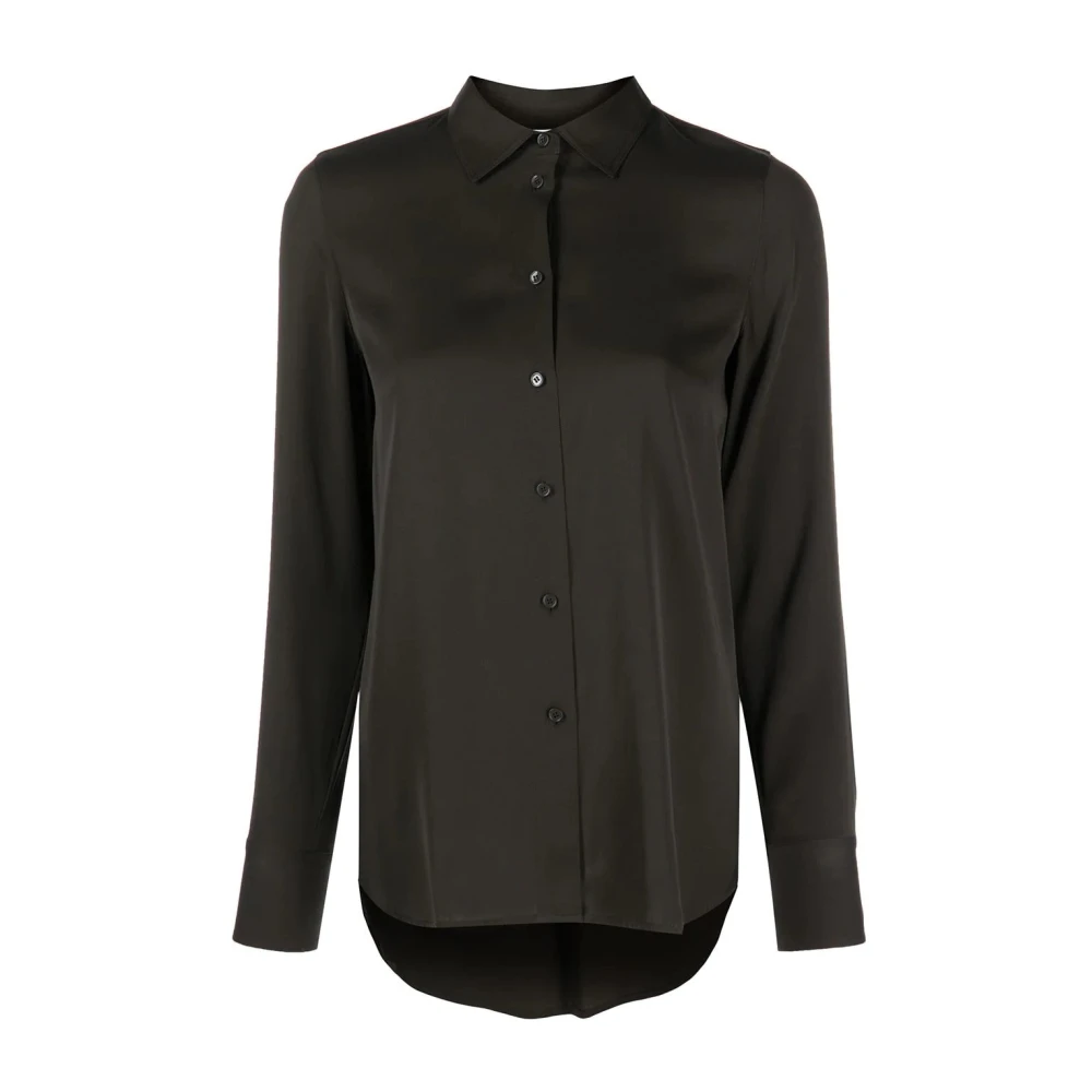 Vince Zwarte Zijden Casual Blouse Black Dames