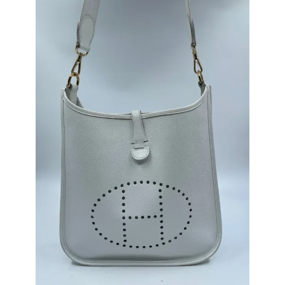 Hermès Vintage Pre-owned Leather shoulder-bags White Dames