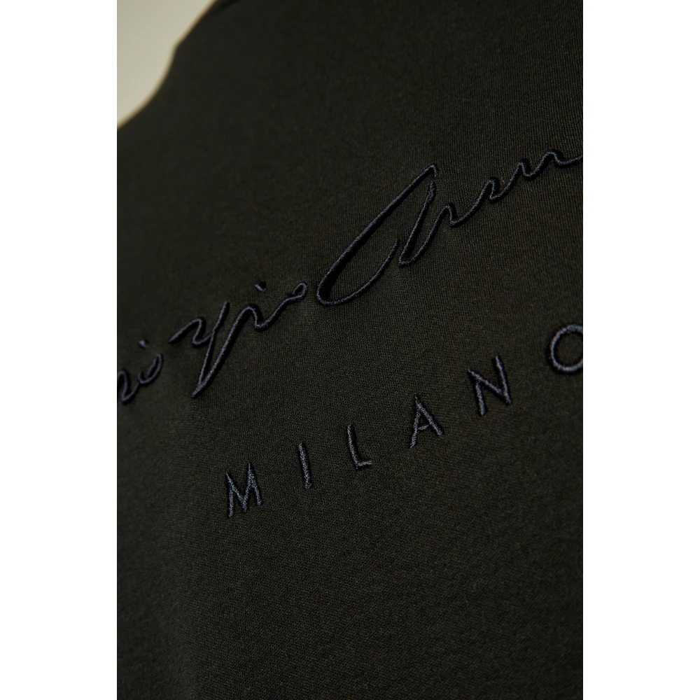 Giorgio Armani T-shirt met logo Black Heren