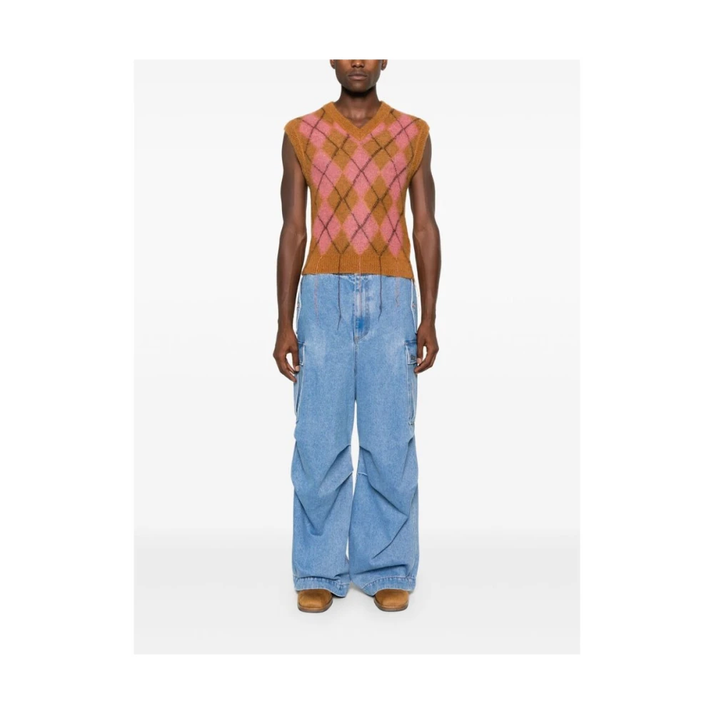 Marni Denim Cargo Broek met Elastische Tailleband Blue Heren