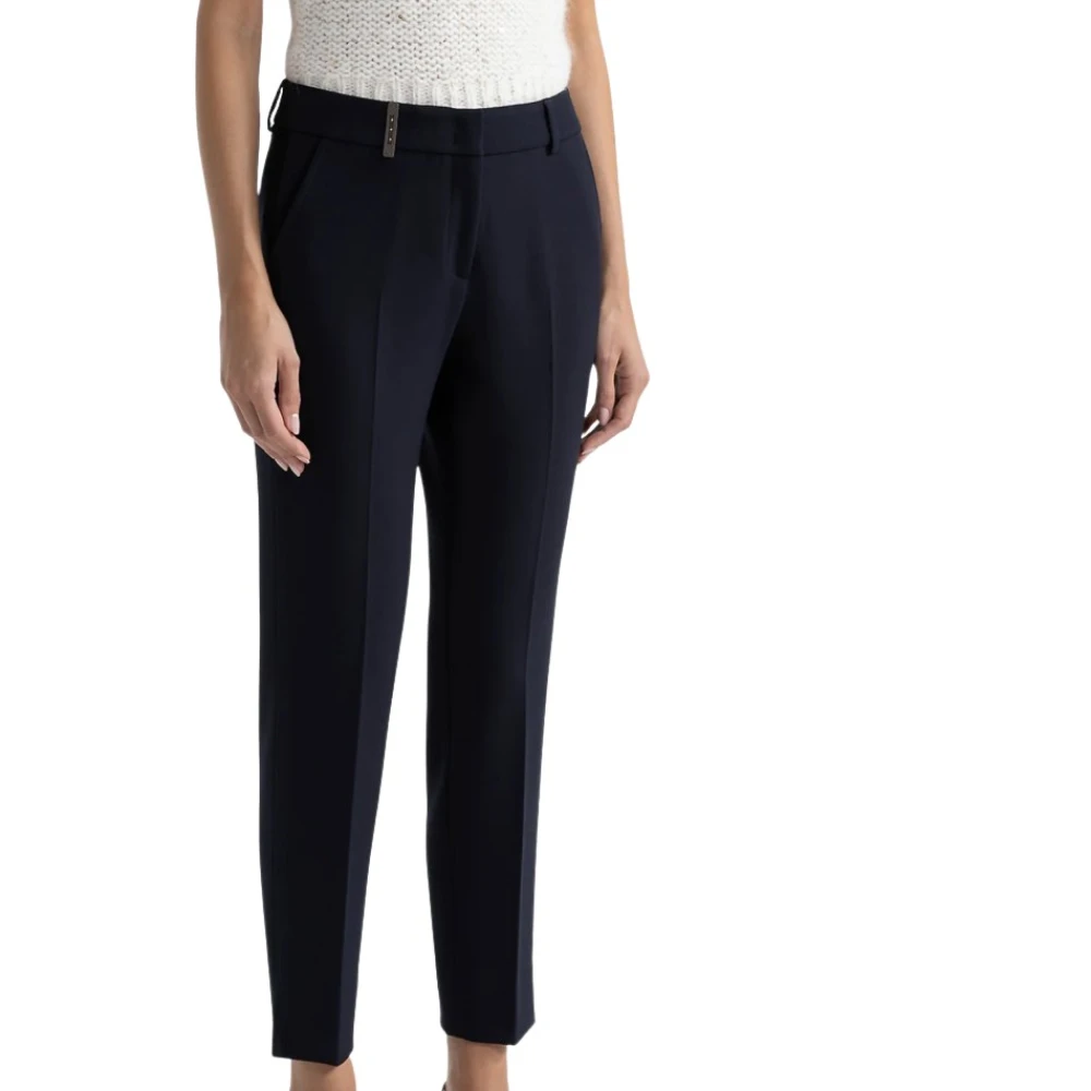 PESERICO Technische pantalon met slim fit Blue Dames