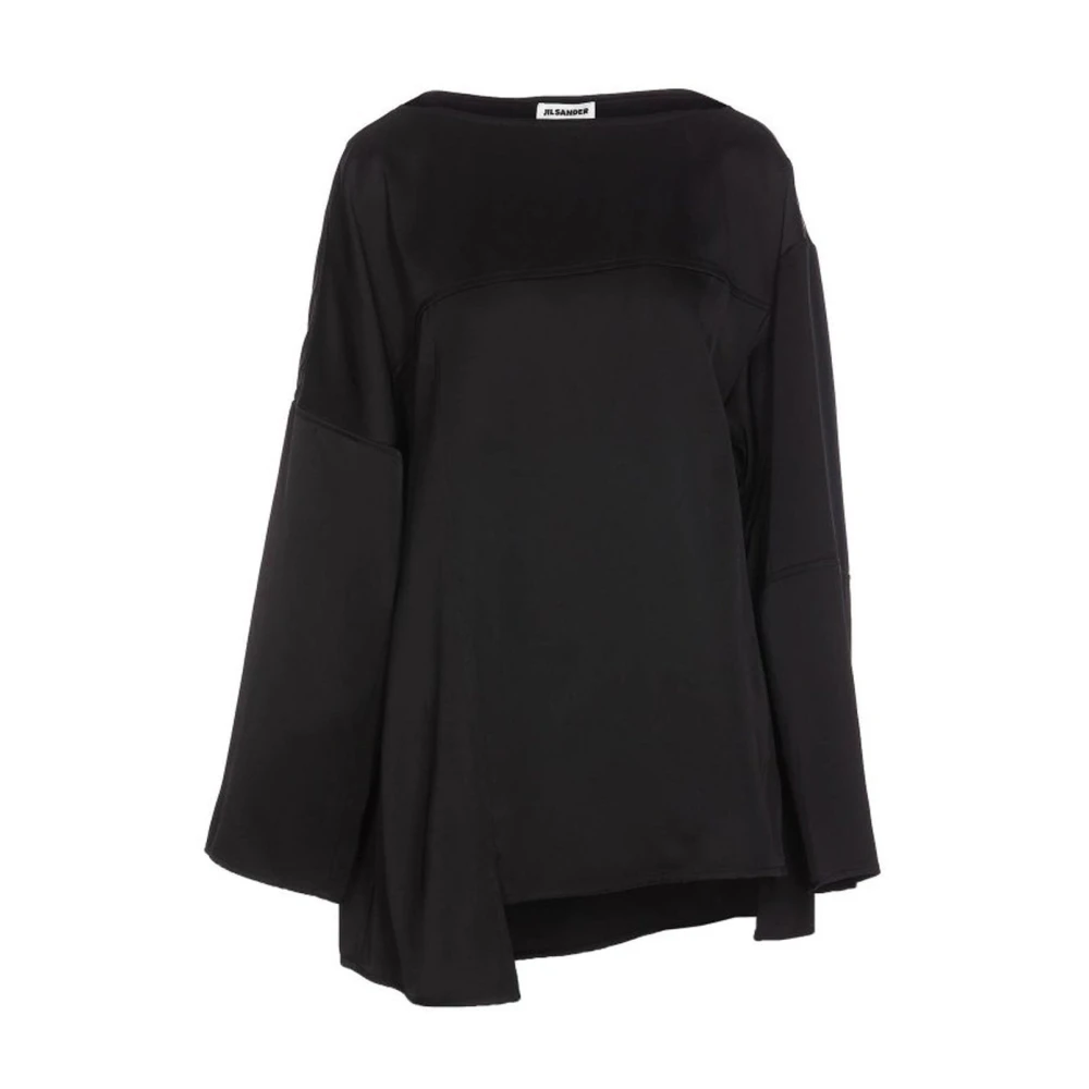 Jil Sander Women's Black Silk Blend Blouse - Blouses - L - Blouses & Shirts