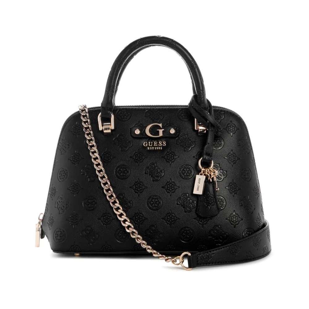 Guess Women's Black Dita Dome Satchel - Handbags - One Size - Bags