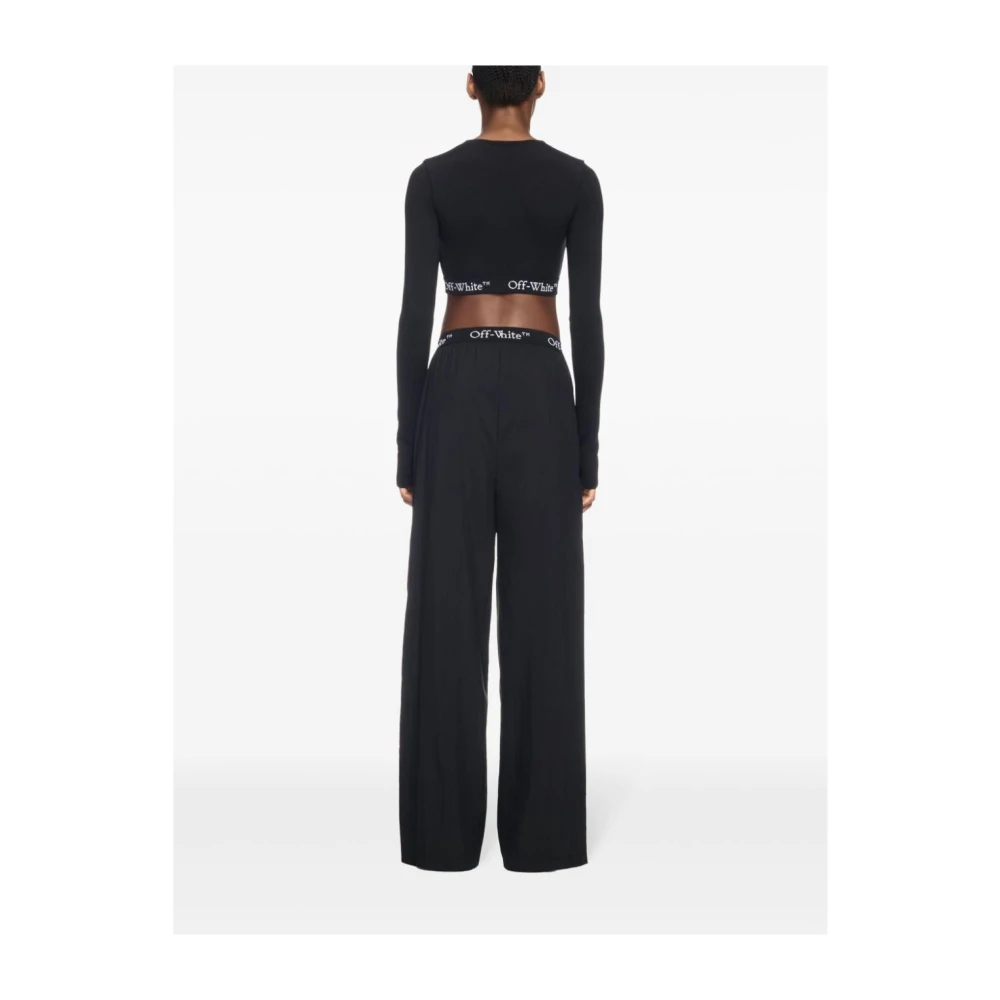 Off White Zwarte Broek Stijlvol Black Dames