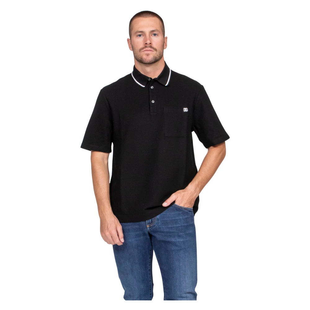 Dolce & Gabbana Uomo Nero Top, L, New,