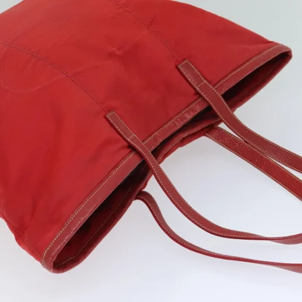 Prada Vintage Pre-owned Nylon totes Red Dames