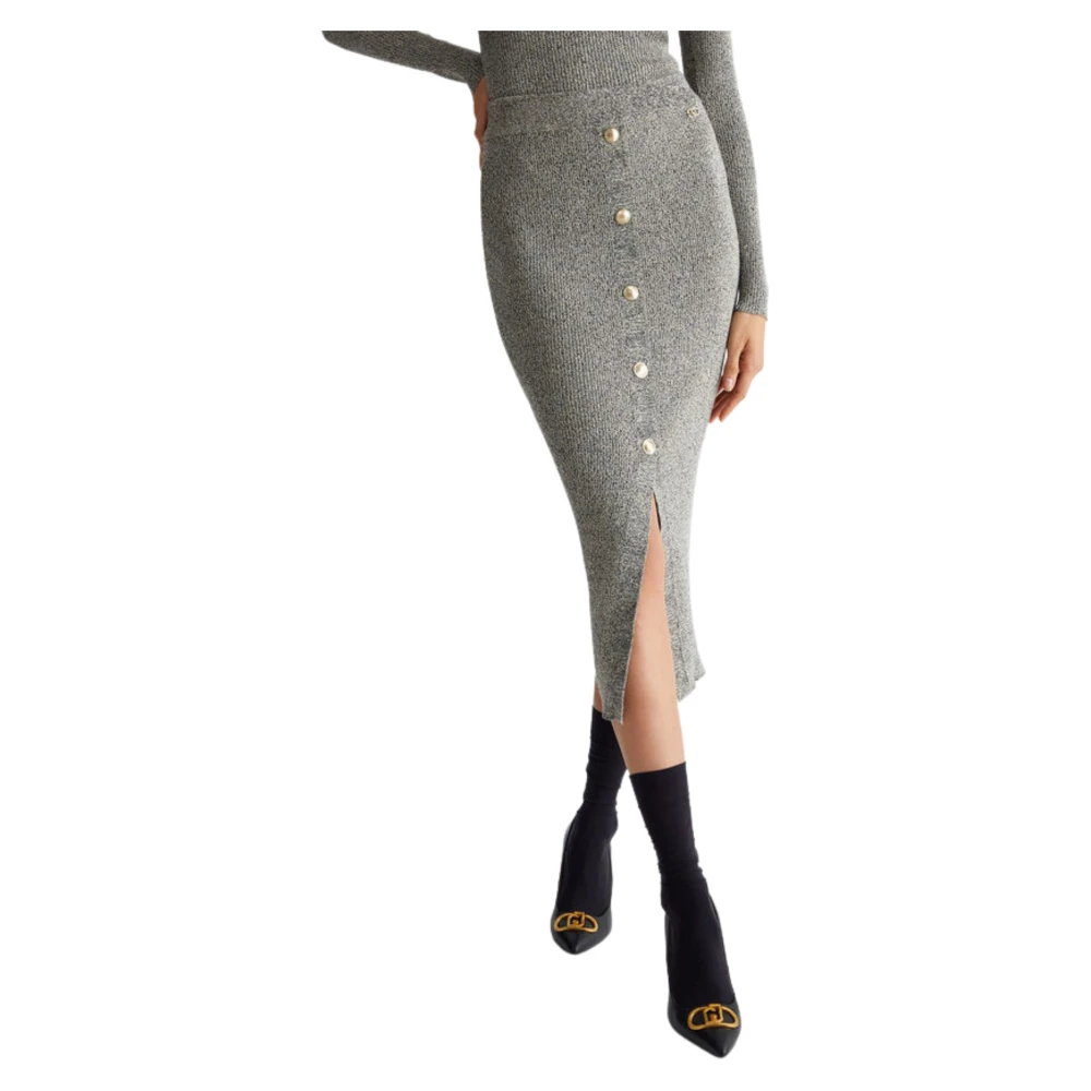 Liu Jo Grijze Rokken met Lurex Detail Gray Dames