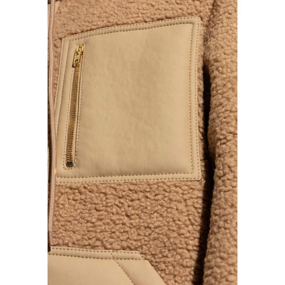 Moschino Gewatteerde jas met opstaande kraag Brown Heren