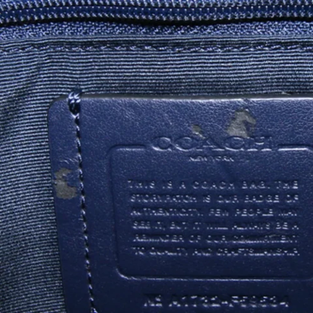 Coach Pre-owned Leather shoulder-bags Blue Dames