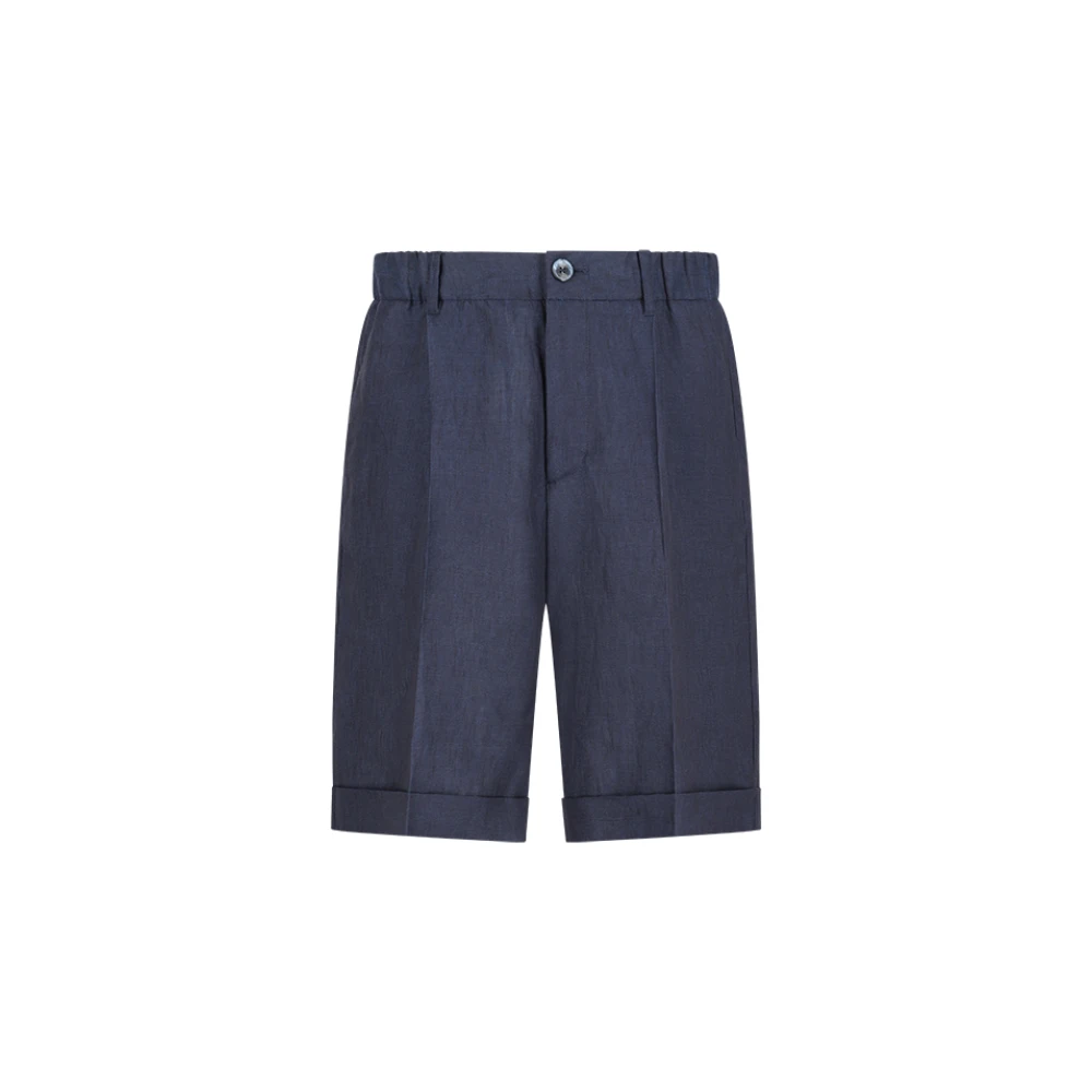Herno Hombre Azul - Pantalones Cortos Tasche All’americana - Shorts - L - Pantalones Cortos Tasche All’americana