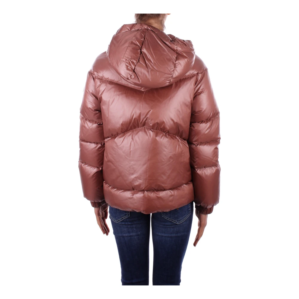 Woolrich Jas met capuchon en zijzakken Brown Dames