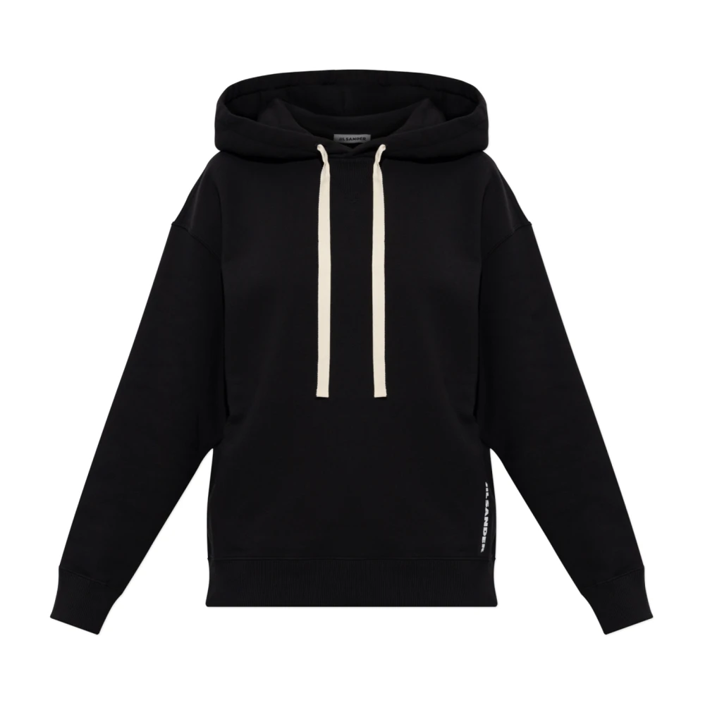 Jil Sander Kvinno Svart Sweatshirts & Hoodies Dam, M, Bomull, Huvtröja