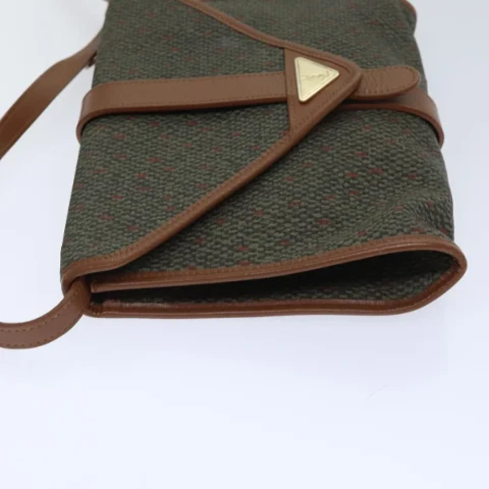 Yves Saint Laurent Vintage Pre-owned Canvas shoulder-bags Green Dames